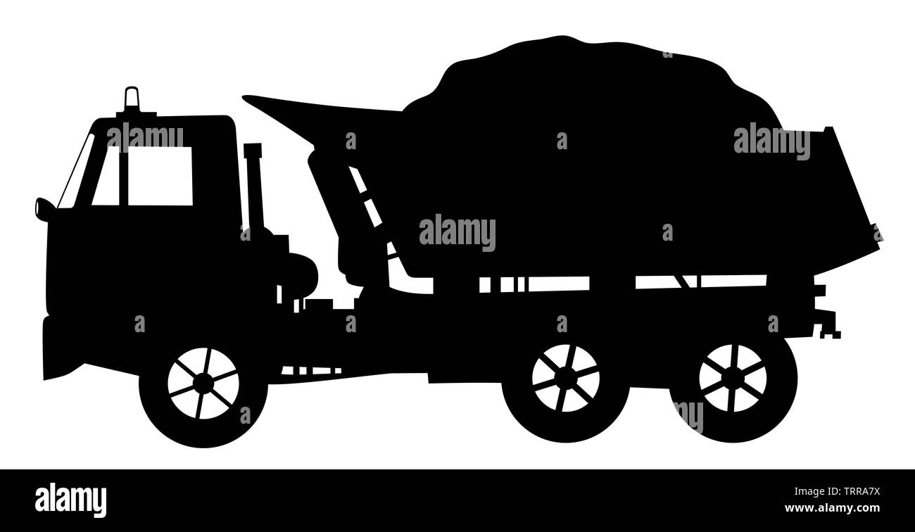 Tipper dump truck loaded Stock Photo