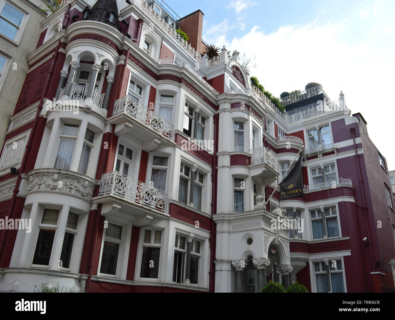 London, UK. 11 June, 2019. St. James's Hotel and Club, a luxury 5-star boutique hotel in Mayfair. Stock Photo