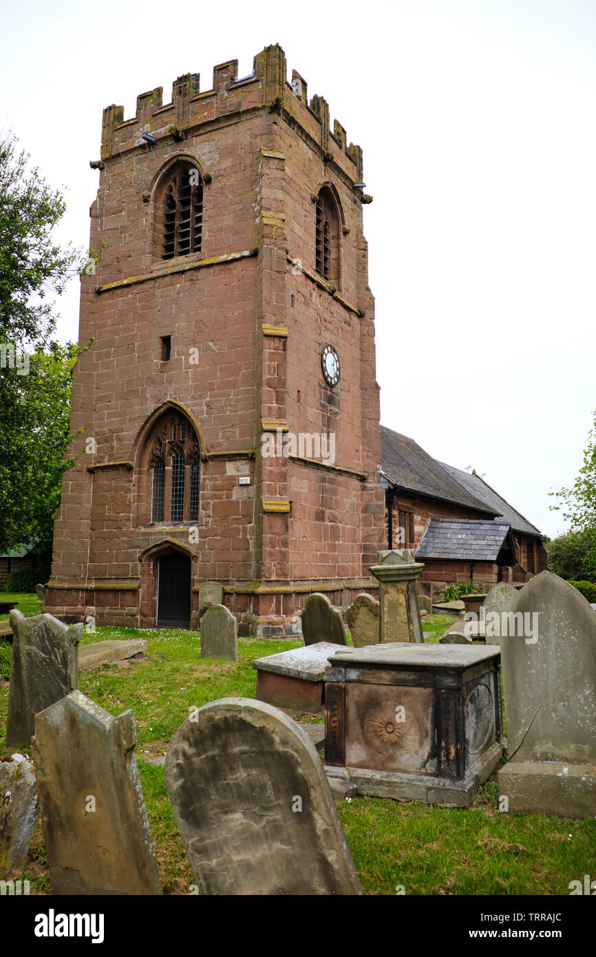 St Michael's Parish Church Shotwick Cheshire England UK Stock Photo