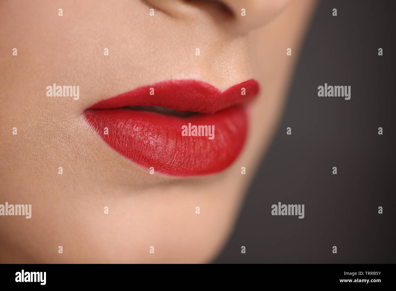 Close-up of a woman lips Stock Photo