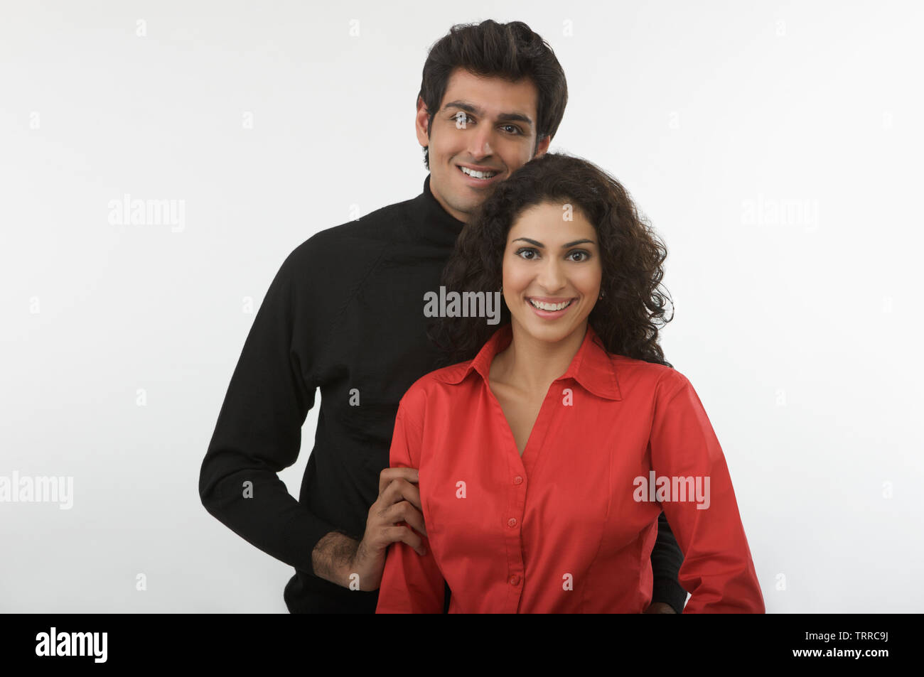 Portrait of an Indian Young couple smiling Stock Photo - Alamy