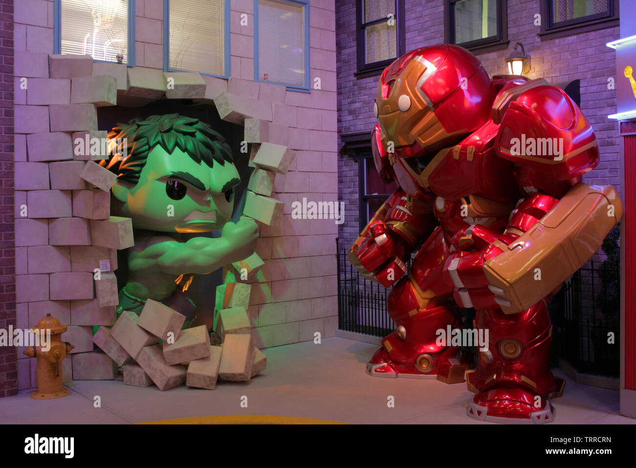 Marvel display at the Funko store, Everett, Washington, USA Stock Photo