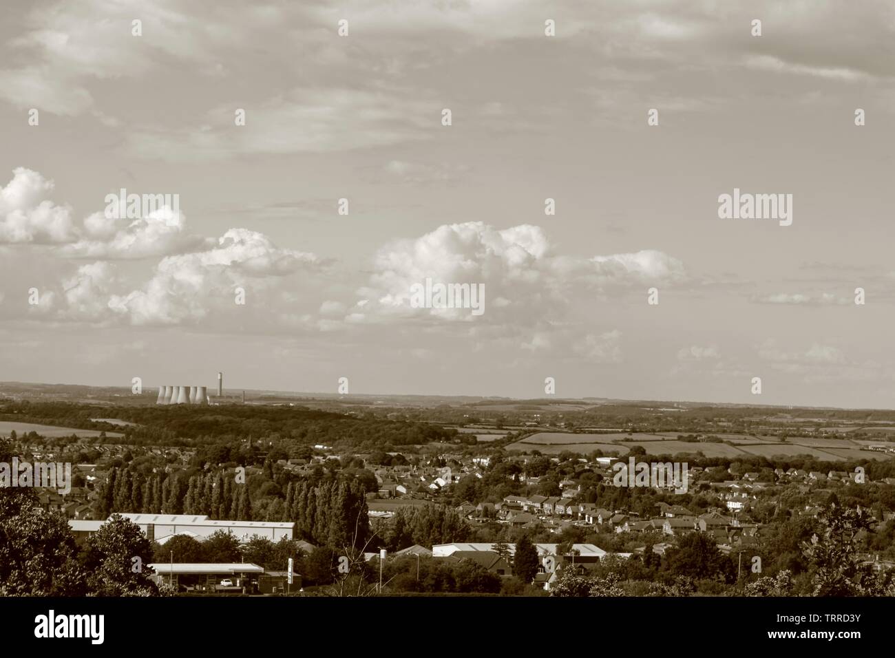 Suburban Industrial Landscape Stock Photo