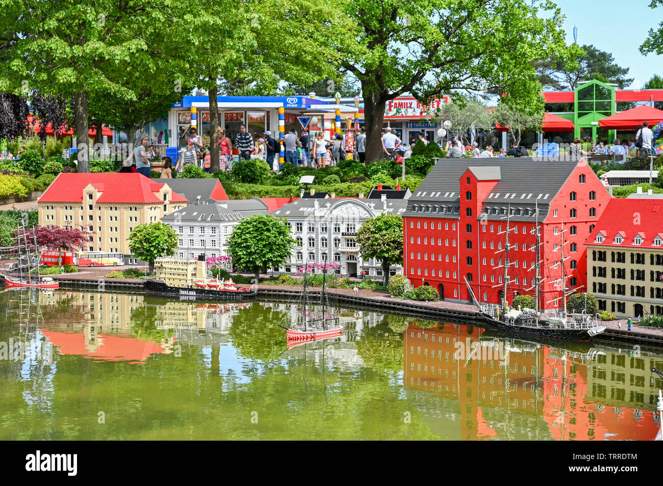 Legoland in Billund, Denmark. This family theme park opened in 1968 and is built by 65 million lego bricks. Stock Photo