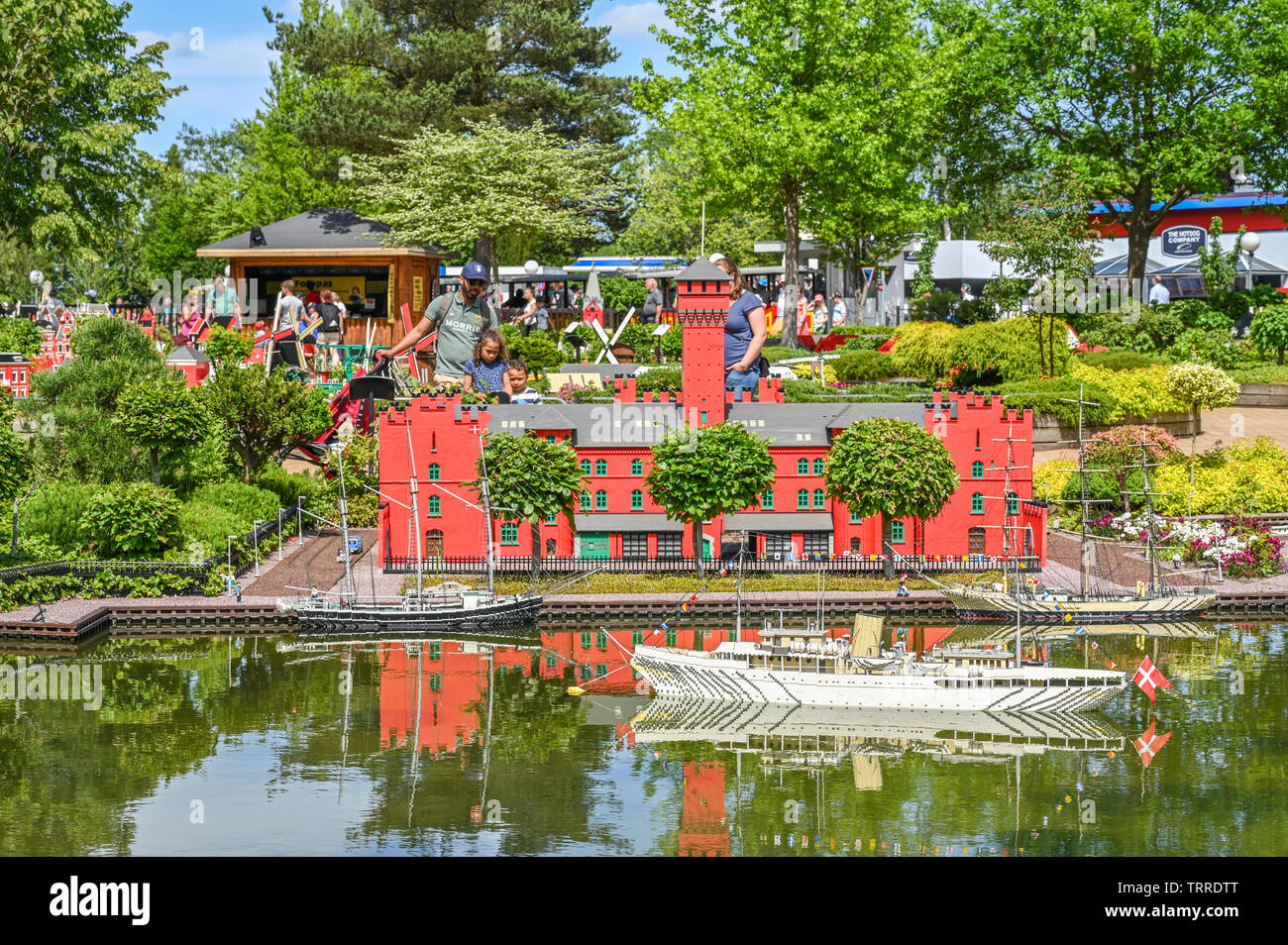 Legoland in Billund, Denmark. This family theme park opened in 1968 and is built by 65 million lego bricks. Stock Photo