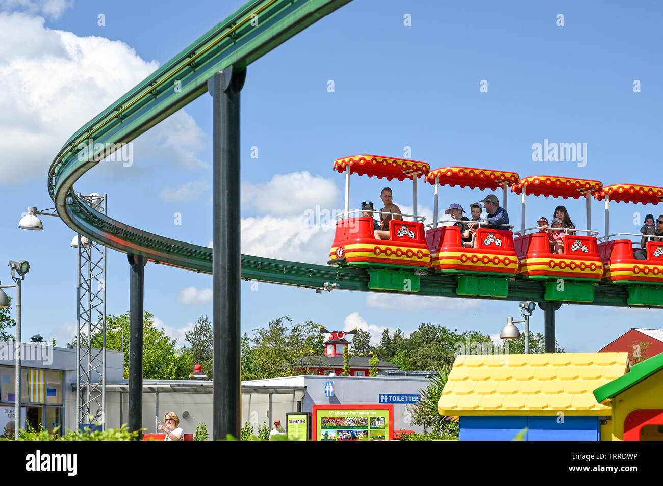 Monorail at Legoland in Billund, Denmark. This family theme park opened in  1968 and is built by 65 million lego bricks Stock Photo - Alamy