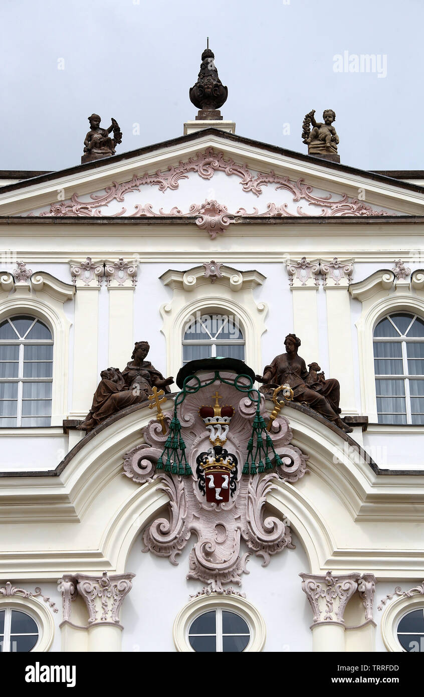 Archbishops Palace at Prague Castle Square Stock Photo
