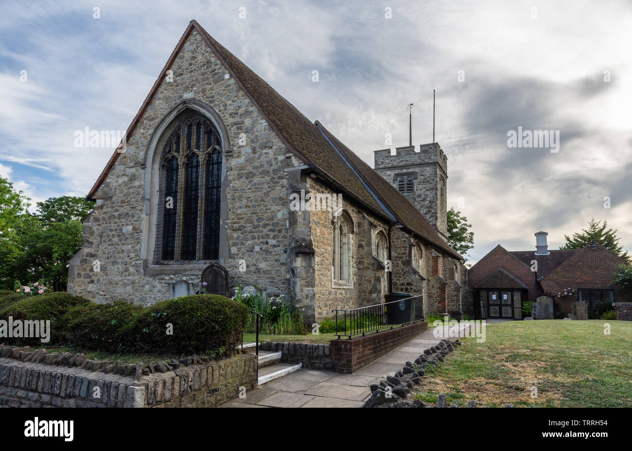 London, England, UK - June 1, 2019: The traditional old parish church of All Saints in Chingford in the London suburbs. Stock Photo