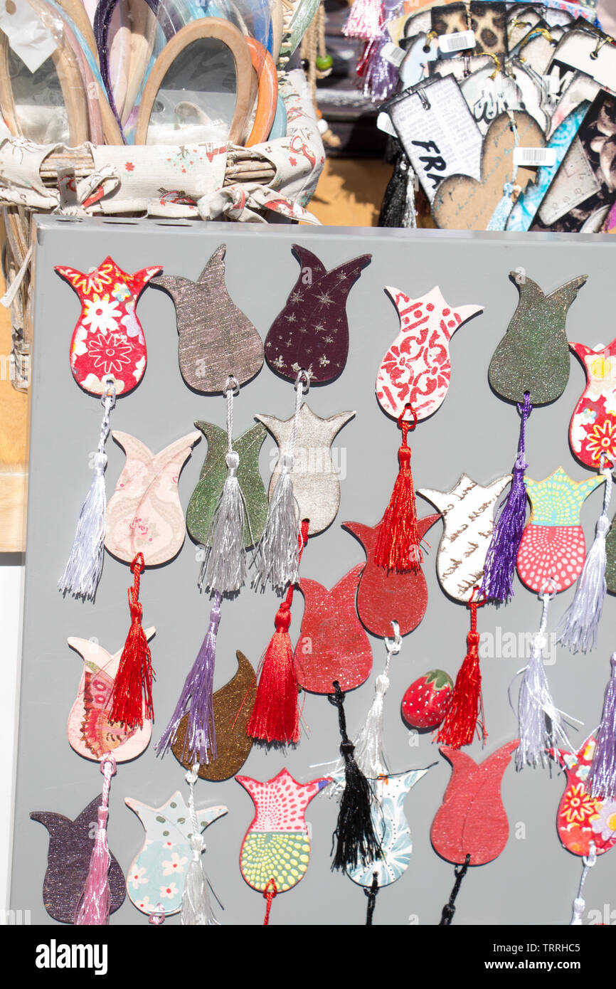 Tulip shaped handcrafts art in the bazaar Stock Photo