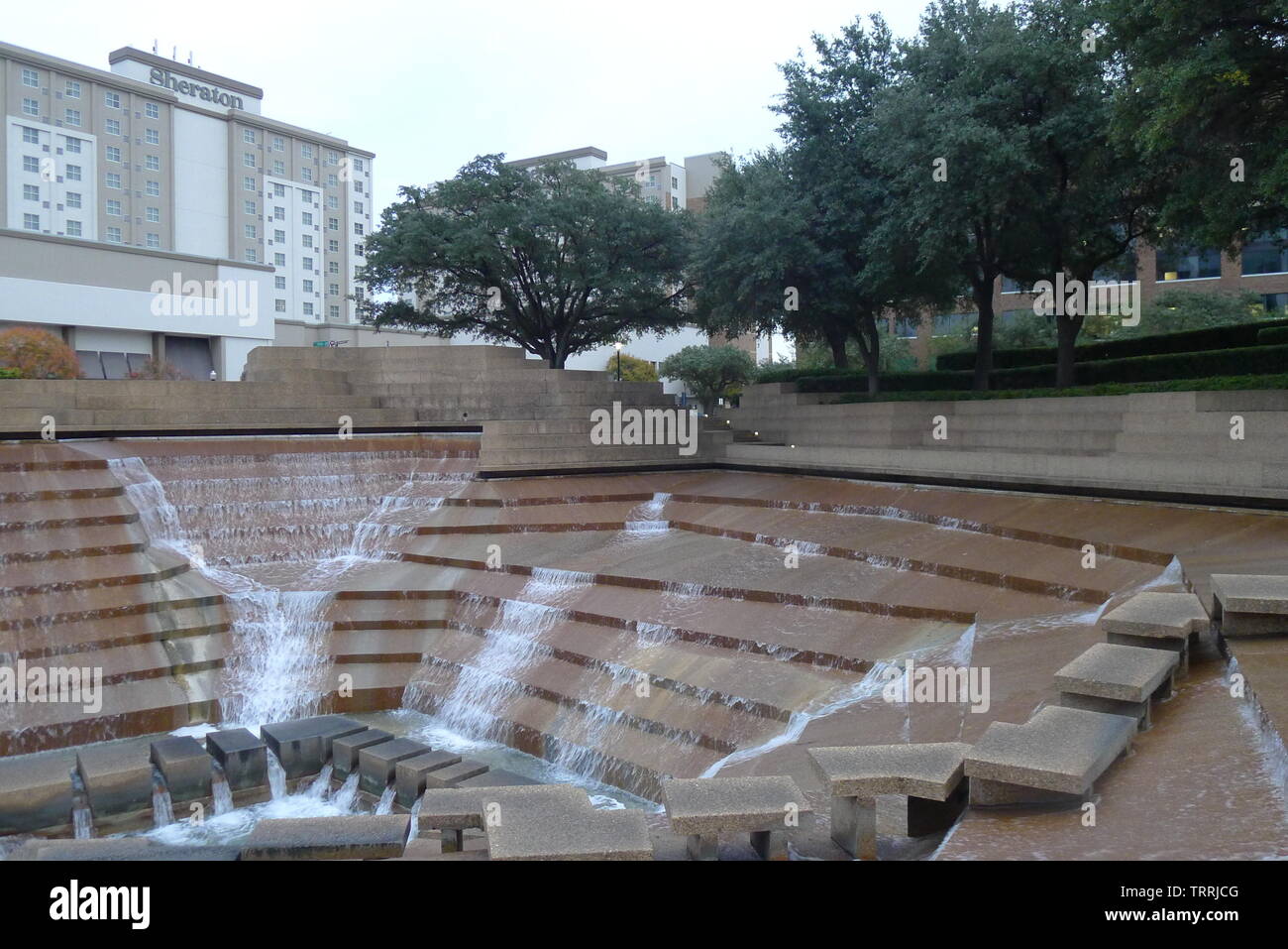 Scene Of The Fort Worth Water Gardens Stock Photo 255601600 Alamy