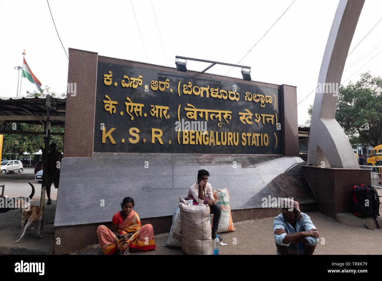 Bengaluru, INDIA - June 03,2019 : Unidentified people waiting for the train at bangalore railway station during morning time Stock Photo