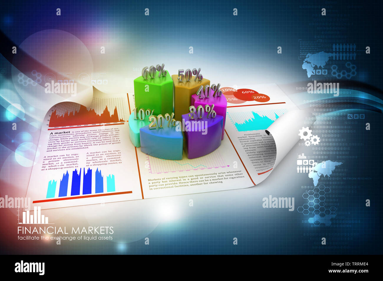 Business Report And Pie Chart With Growth Percentage Stock Photo Alamy Business Report And Pie Chart With Growth Percentage Stock Photo Alamy