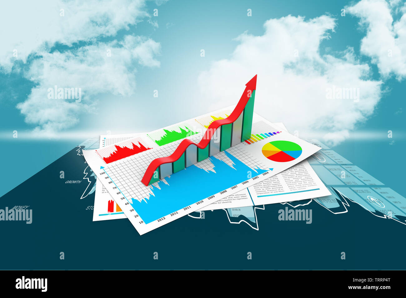Business growth graph and chart Stock Photo - Alamy