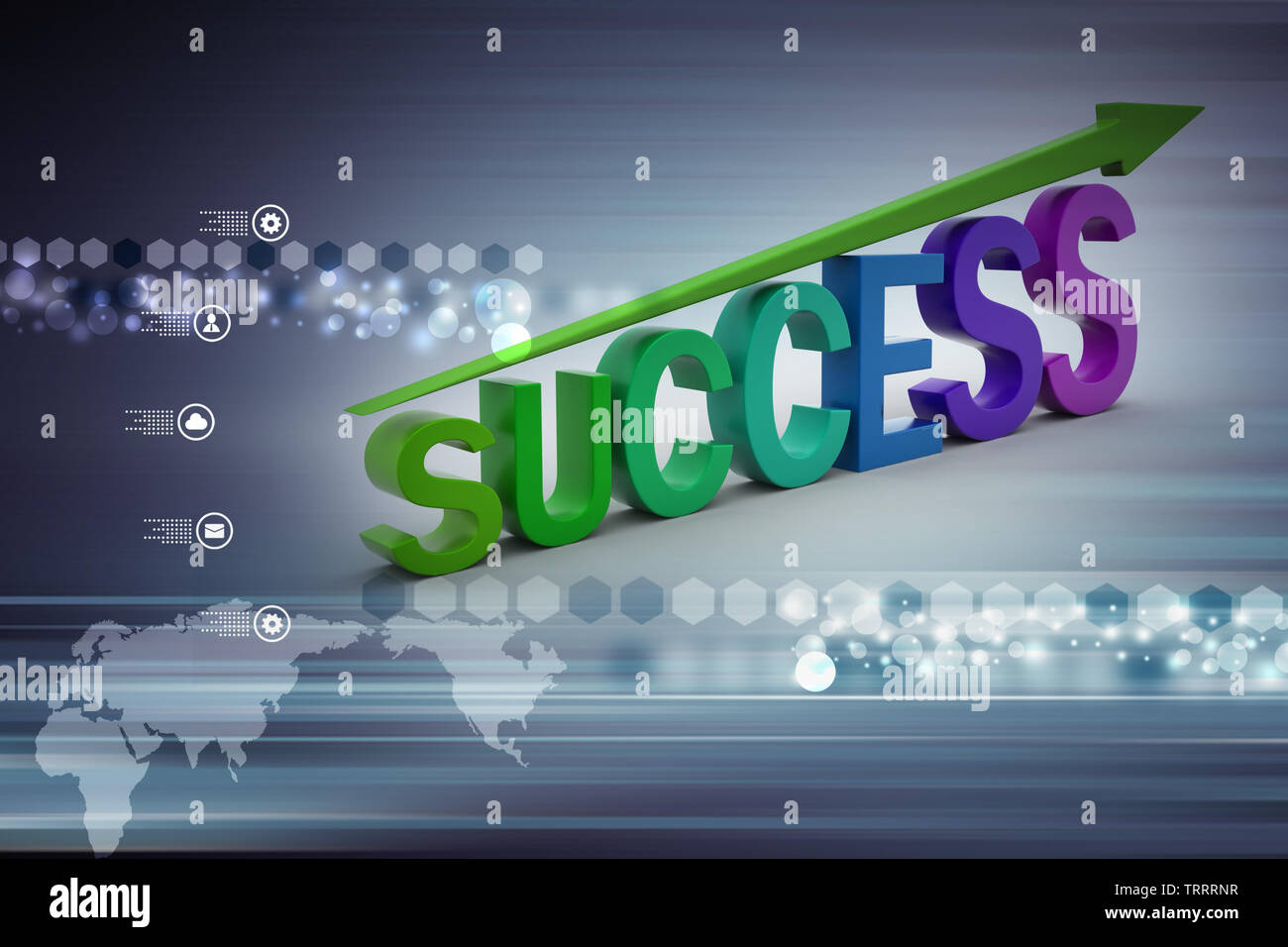 Business success graph Stock Photo