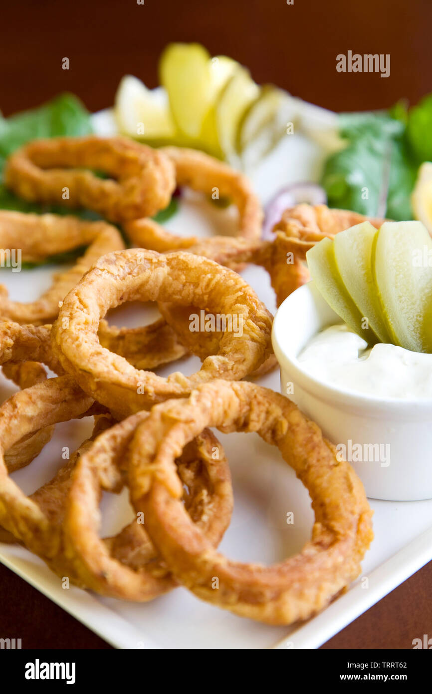 Steak chips onion rings hi-res stock photography and images - Alamy