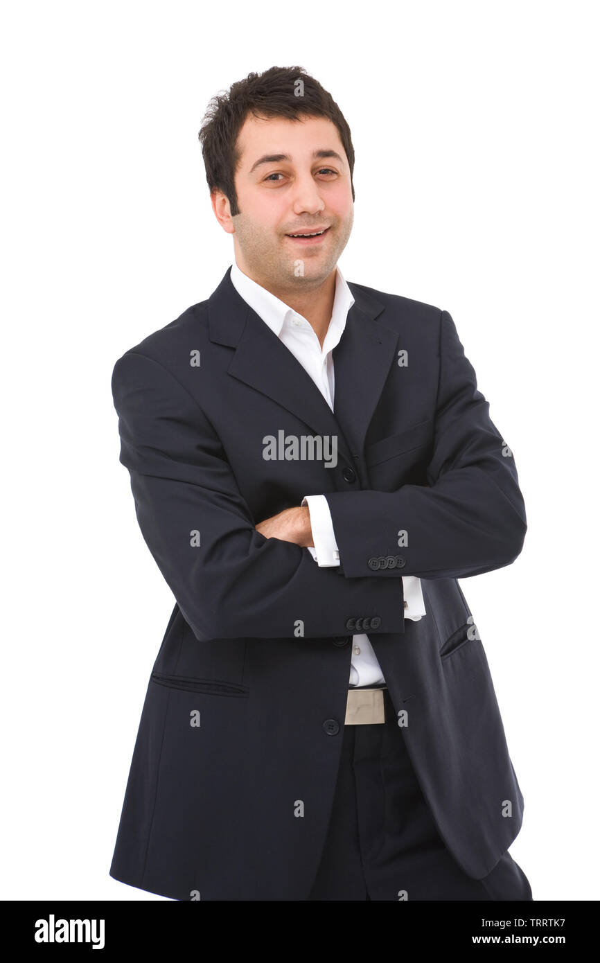 Young and happy businessman portrait on white background Stock Photo ...