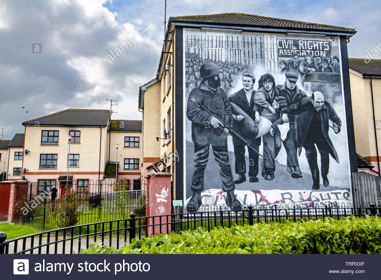 Bloody Sunday Murals Painted By Bogside Artists Derry Ireland Stock Photo Alamy