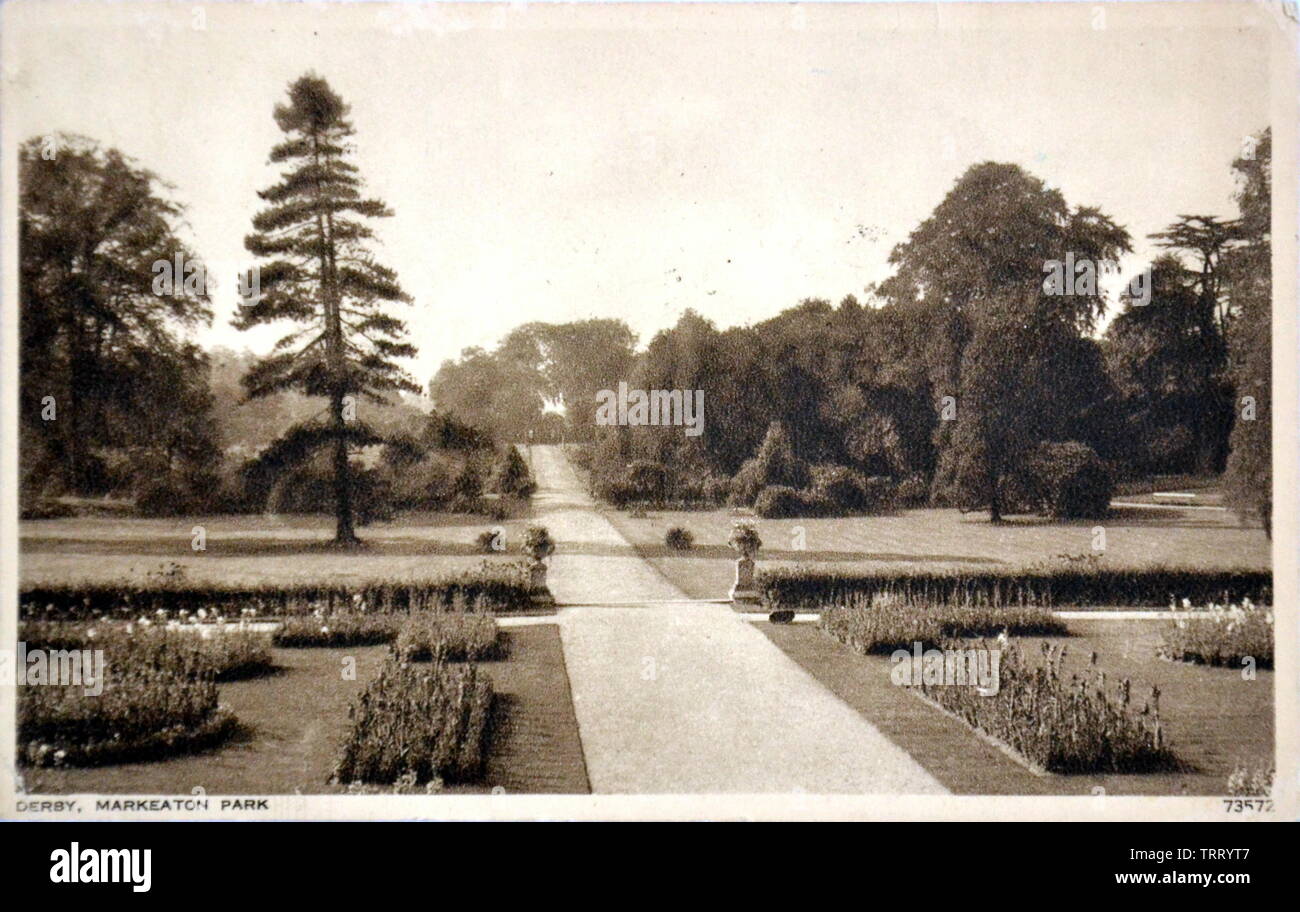 An early twentieth century picture postcard of Markeaton Park, Derby