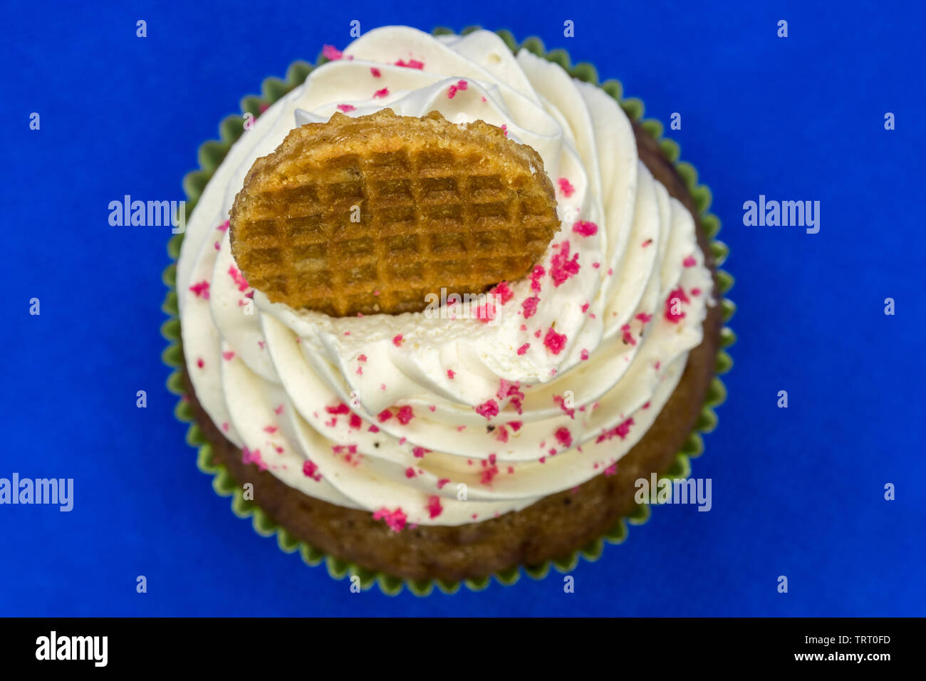 Decorated cupcake top view Stock Photo Alamy