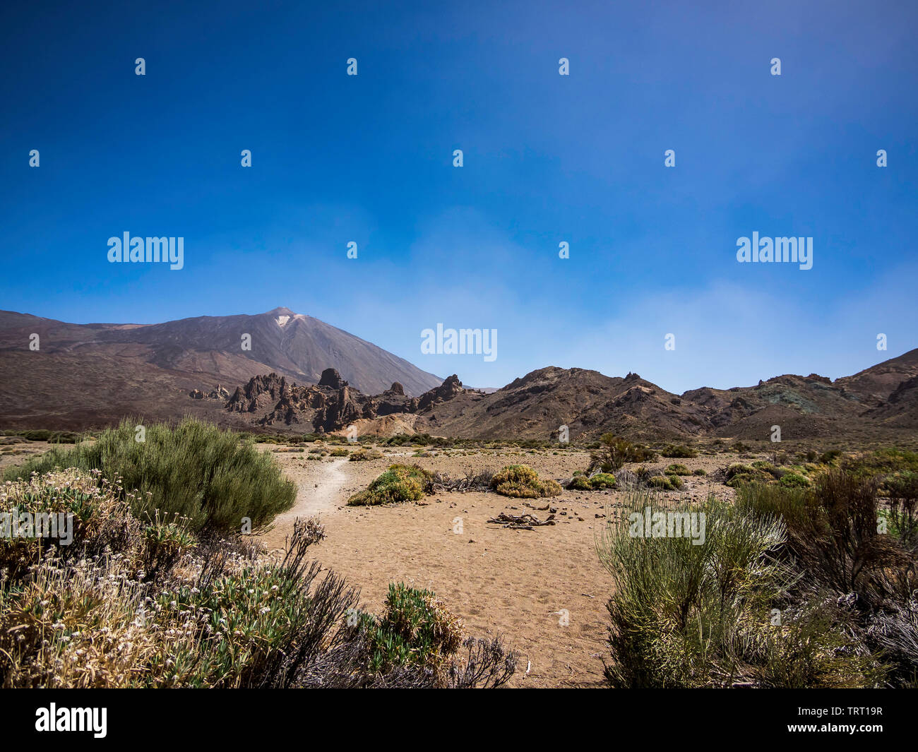 Beautiful landscape of Teide National Park in Tenerife Canary Islands Spain Stock Photo
