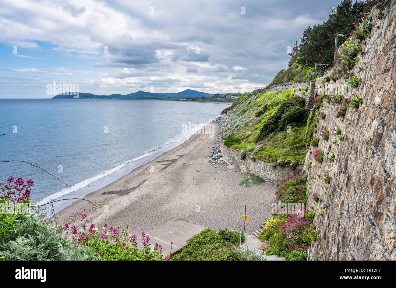Killiney Bay, Dublin, Ireland, from White Rock Beach, with Wicklow