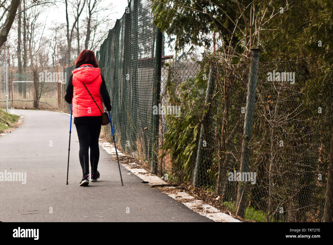 Nordic walking woman hi-res stock photography and images - Alamy