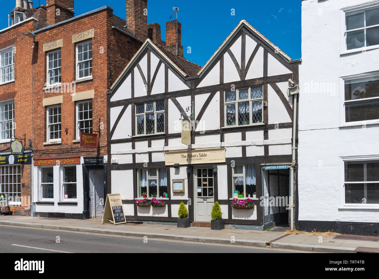 The Abbot's Table restaurant in Church Street, Tewkesbury, Gloucestershire, UK Stock Photo