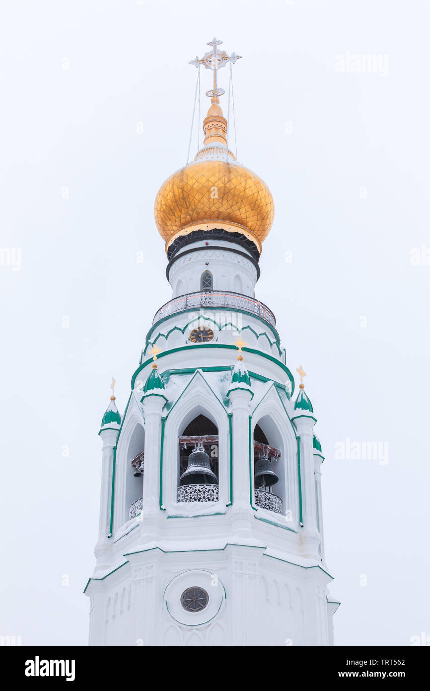 Bell tower of St. Sophia Cathedral, Vologda, Russia. It was built in 1869-1870 Stock Photo