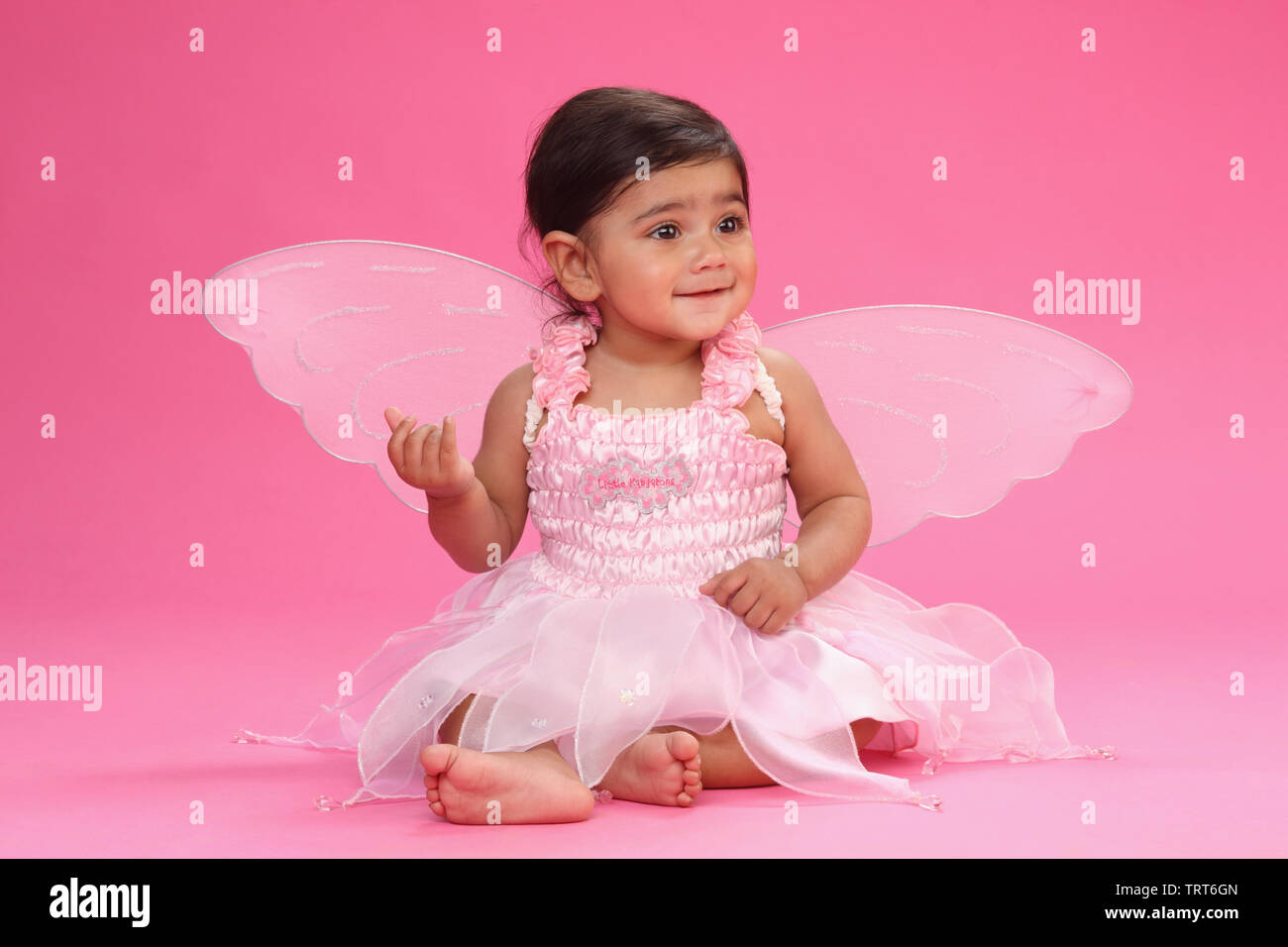 sachin and babi light blue dress Baby Girl Fairy Dress with Wings main image 1