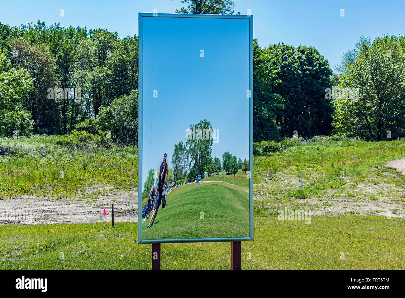 Mirror on golf course Stock Photo Alamy