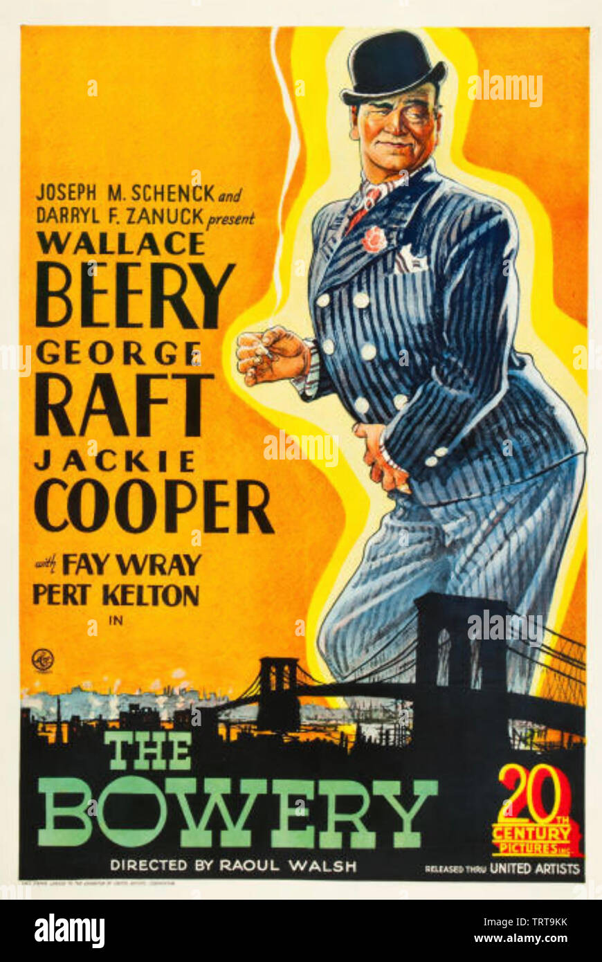 THE BOWERY 1933 United Artists film with George Raft and Wallace Beery Stock Photo