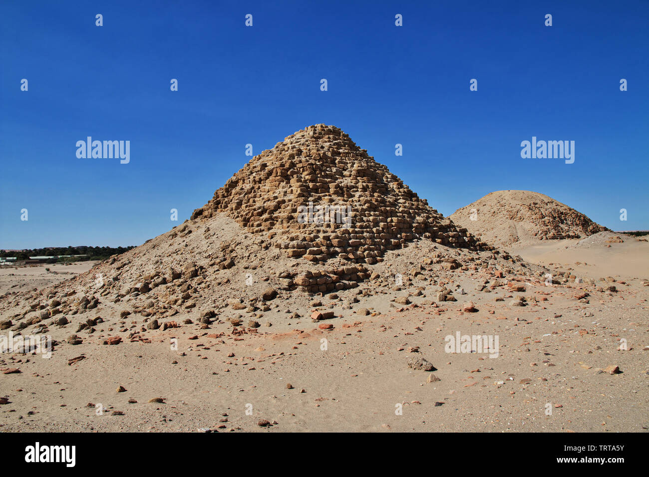 Ancient pyramids of Nuri, Sudan Stock Photo