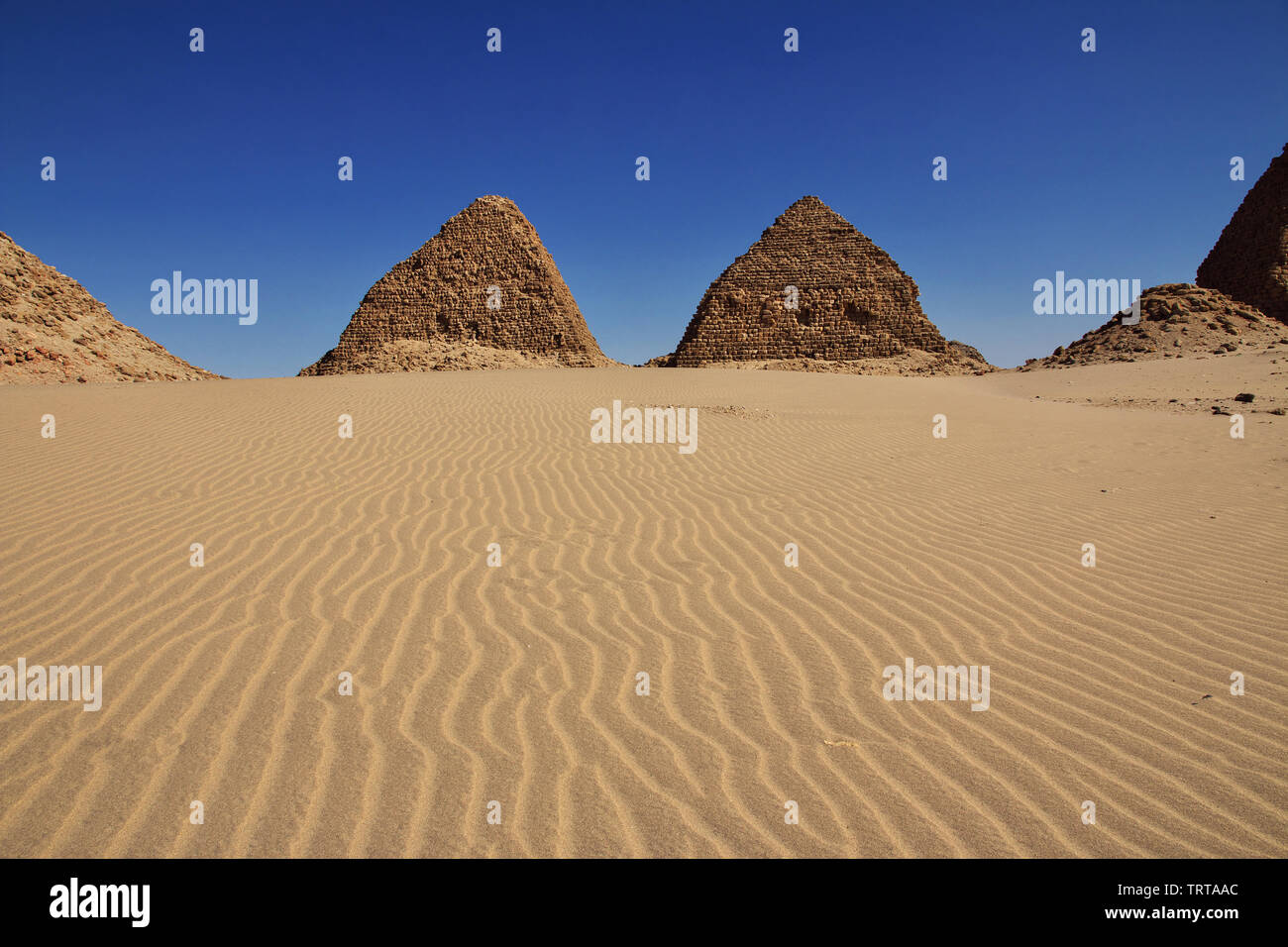 Ancient pyramids of Nuri, Sudan Stock Photo