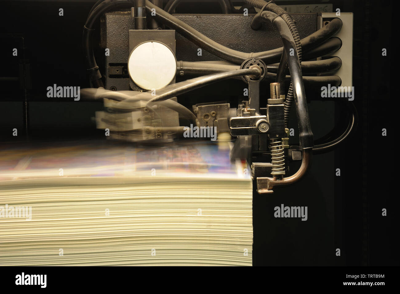 detail sheet feeder for offset printing machine Stock Photo Alamy