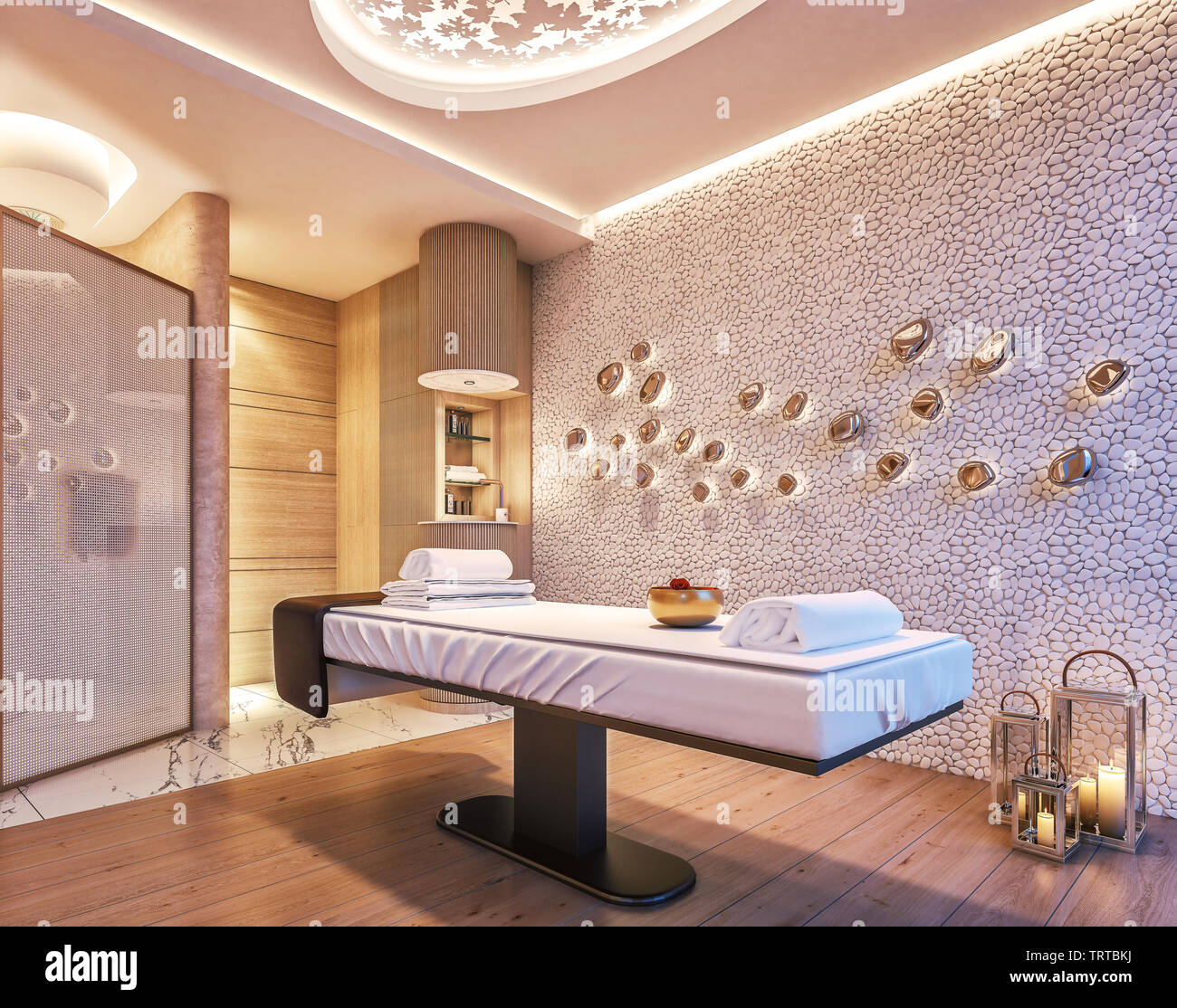 Modern Interior Design Of Spa Sauna Concept Of Fine Living Relaxation 3d Rendering TRTBKJ 