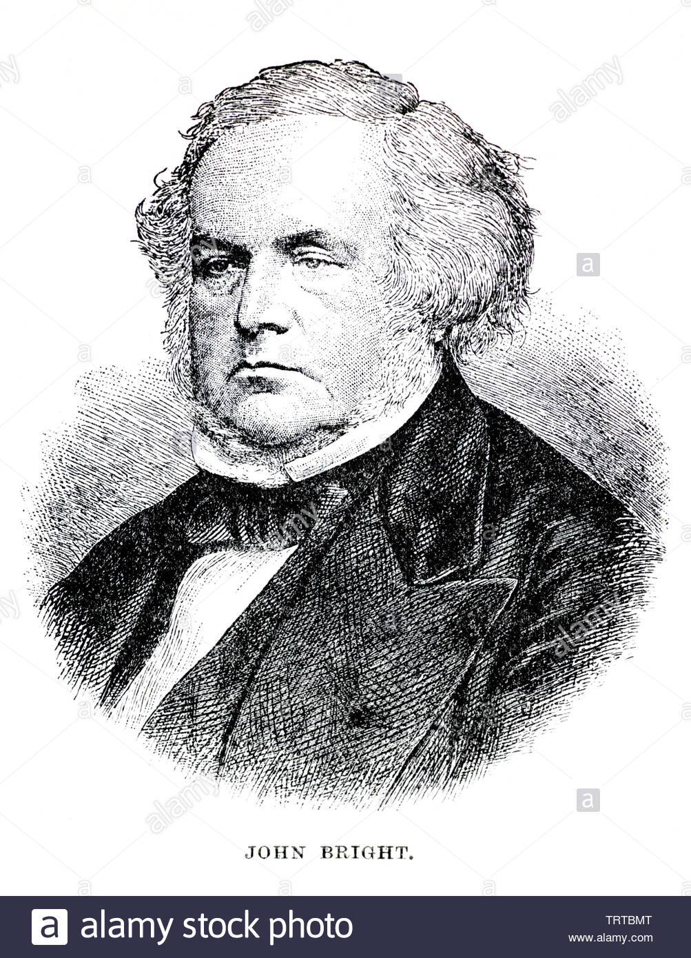 John Bright portrait, 1811 1889, was a British Liberal statesman