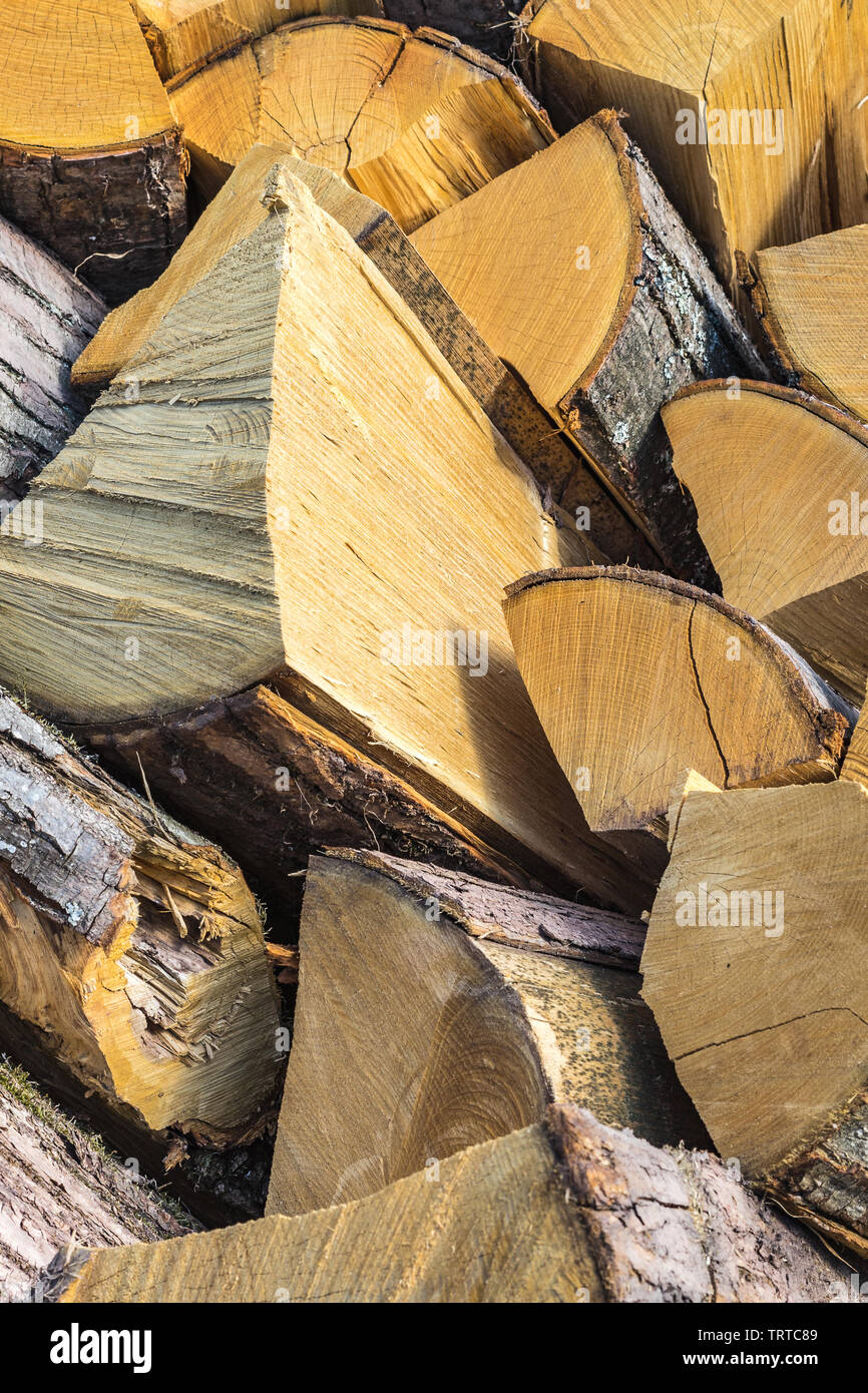 stack of wood Stock Photo