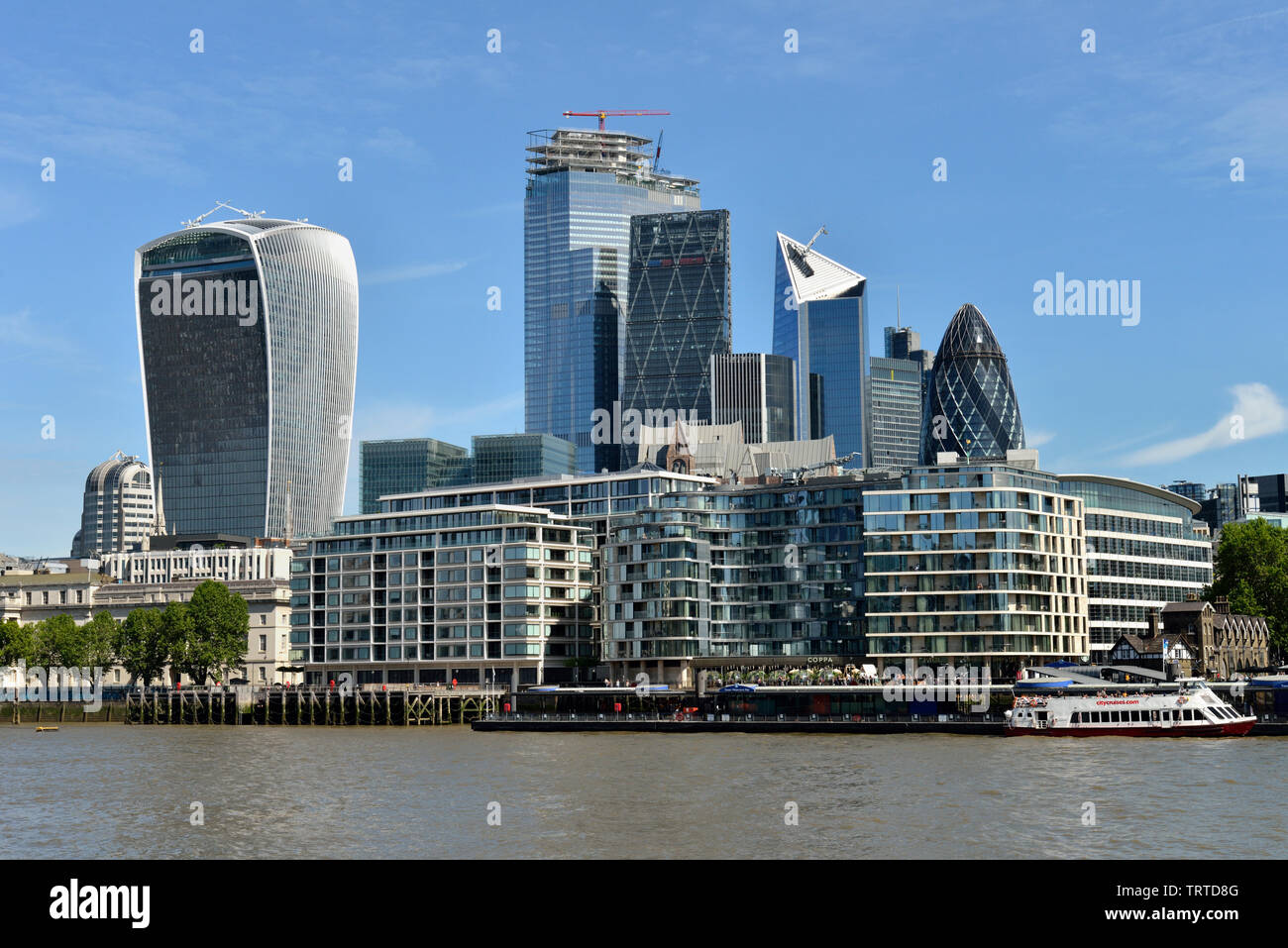 Square mile financial district and Tower Hill, City of London, United Kingdom Stock Photo