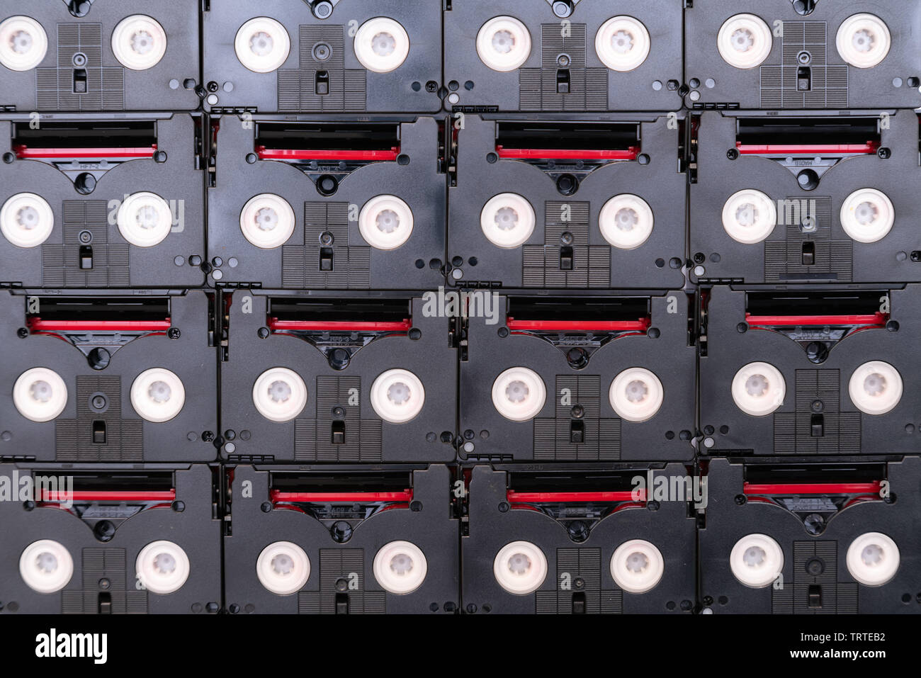 Vintage mini DV cassette tapes used for filming back in a day. Pattern