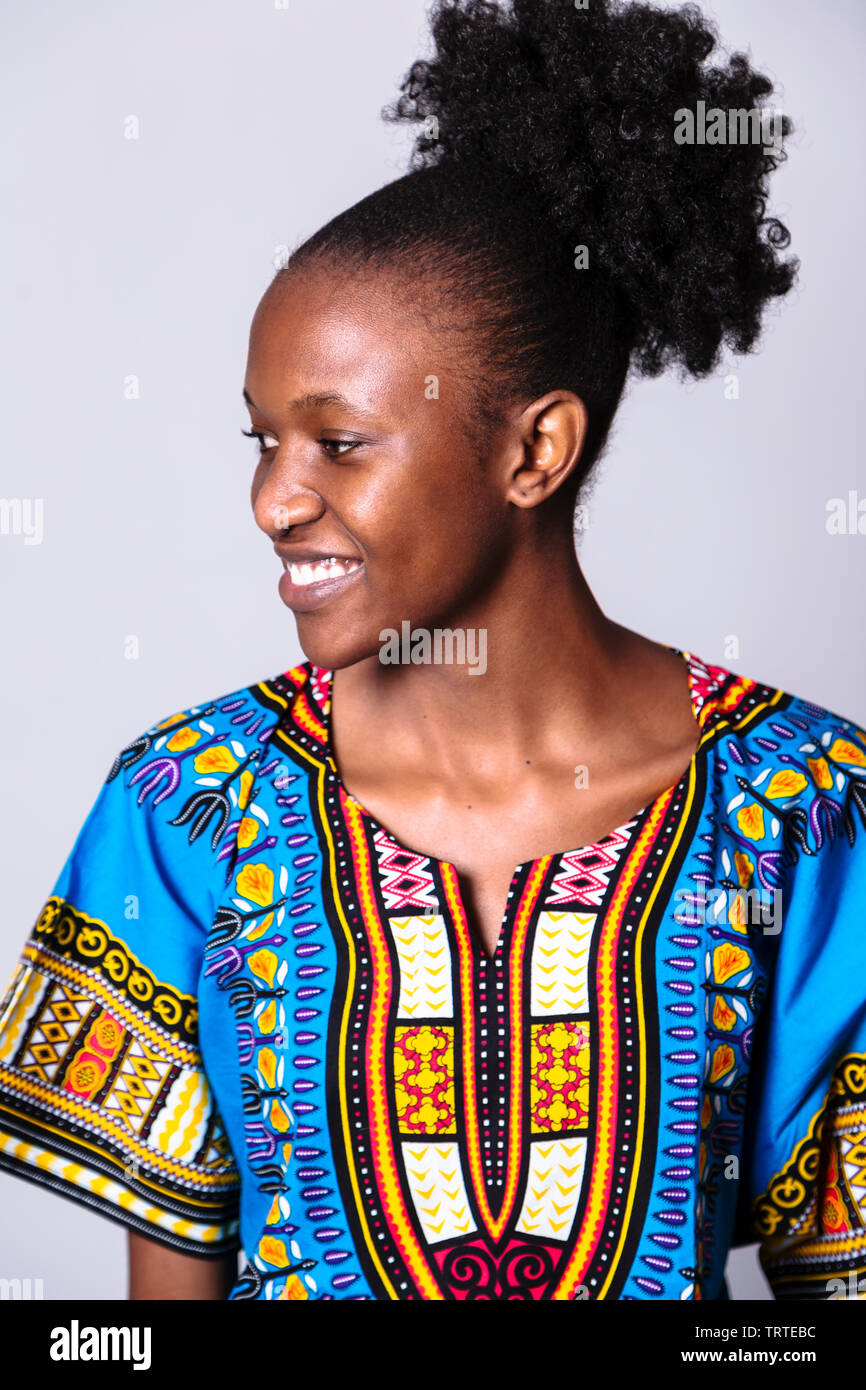blue dress south africa Blue Satin and African Print Dress Boubou  Eloli