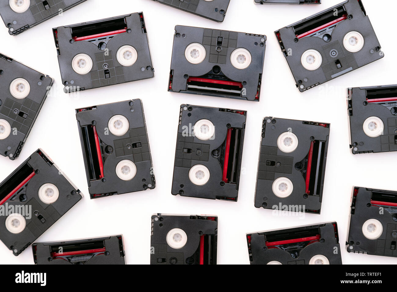Vintage mini DV cassette tapes used for filming back in a day. Pattern
