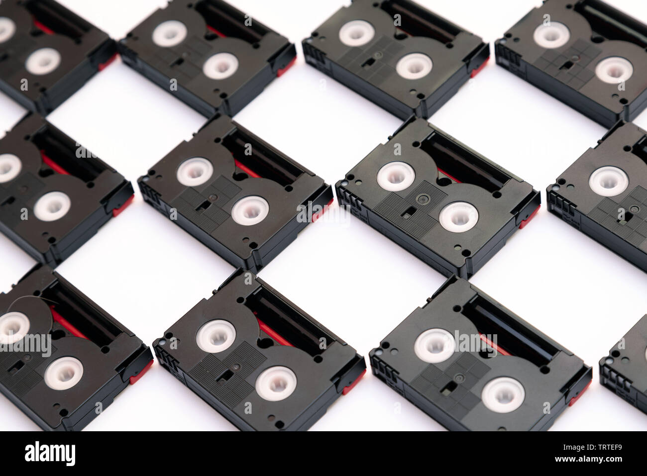 Vintage mini DV cassette tapes used for filming back in a day. Pattern