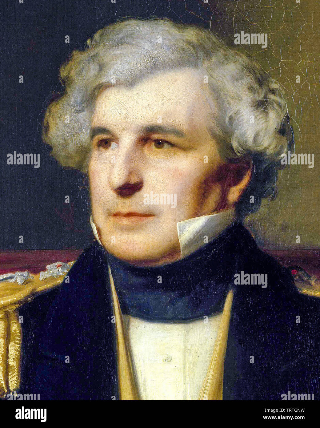 Captain Sir James Clark Ross, 1800-1862, portrait painting (detail), 1871 Stock Photo