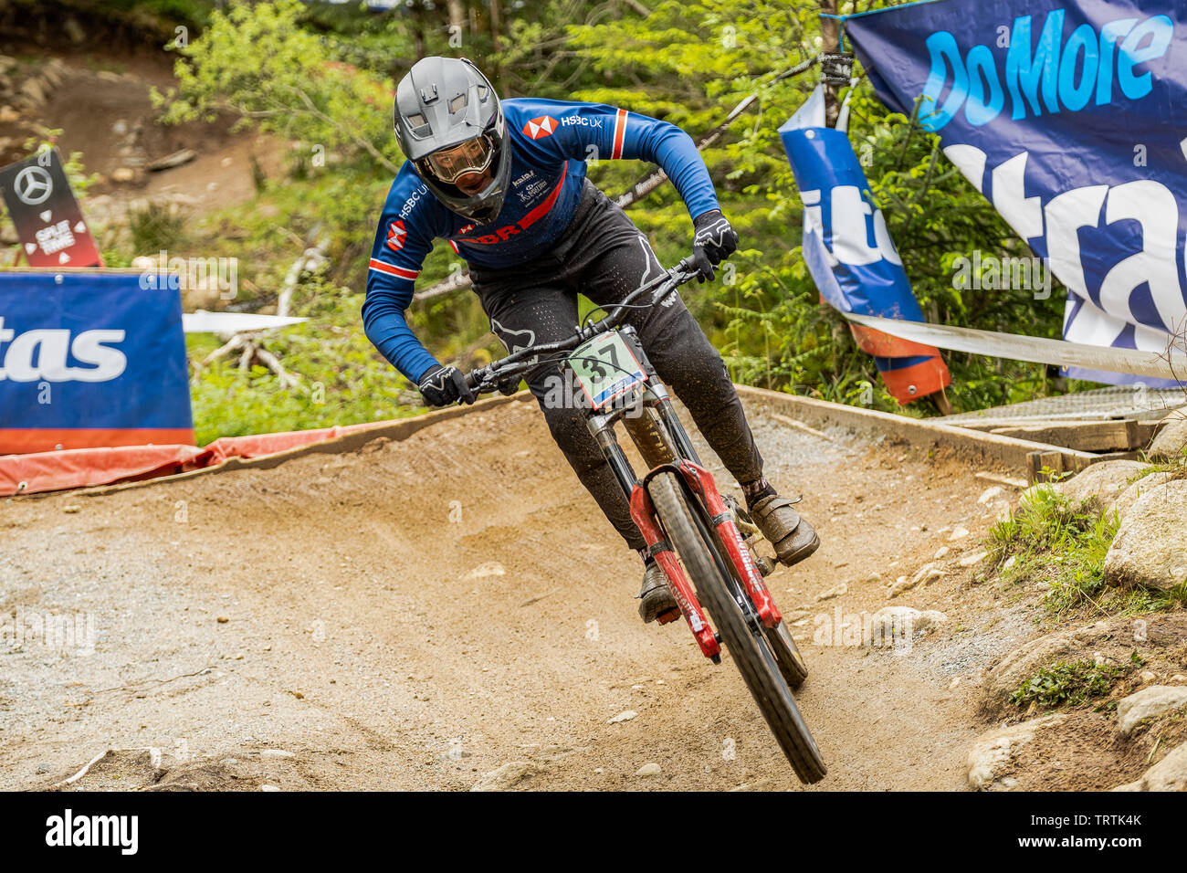 UCI World Cup Downhill Fort William 2019 Stock Photo