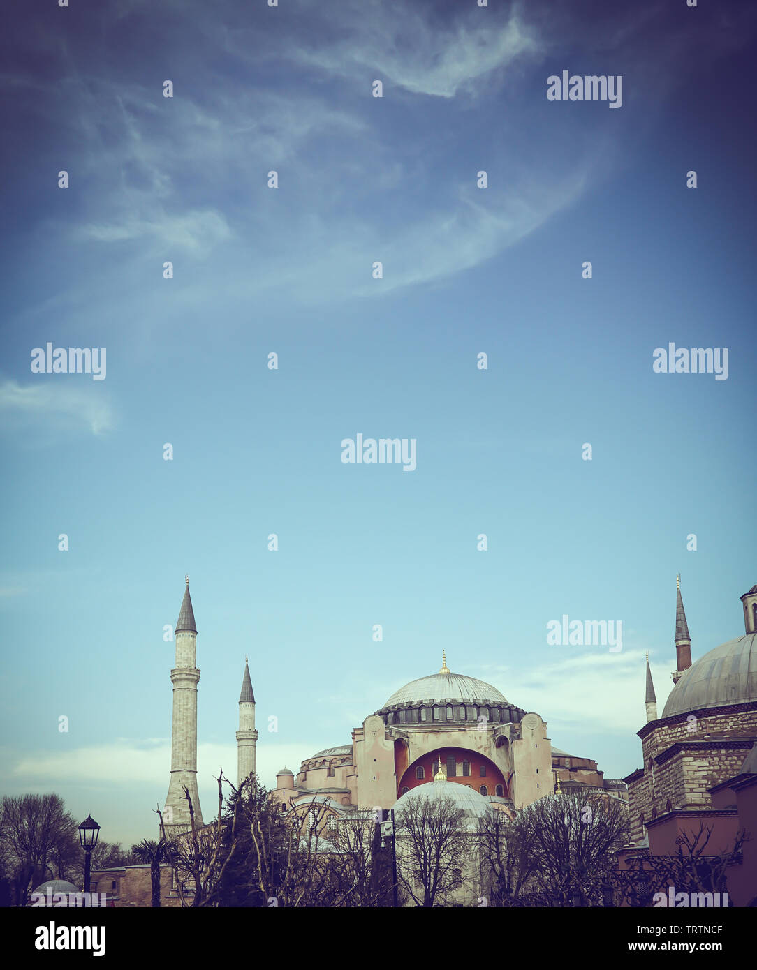 Hagia Sophia (Turkish: Ayasofya) in Sultan Ahmet Square in Istanbul, Turkey. Stock Photo