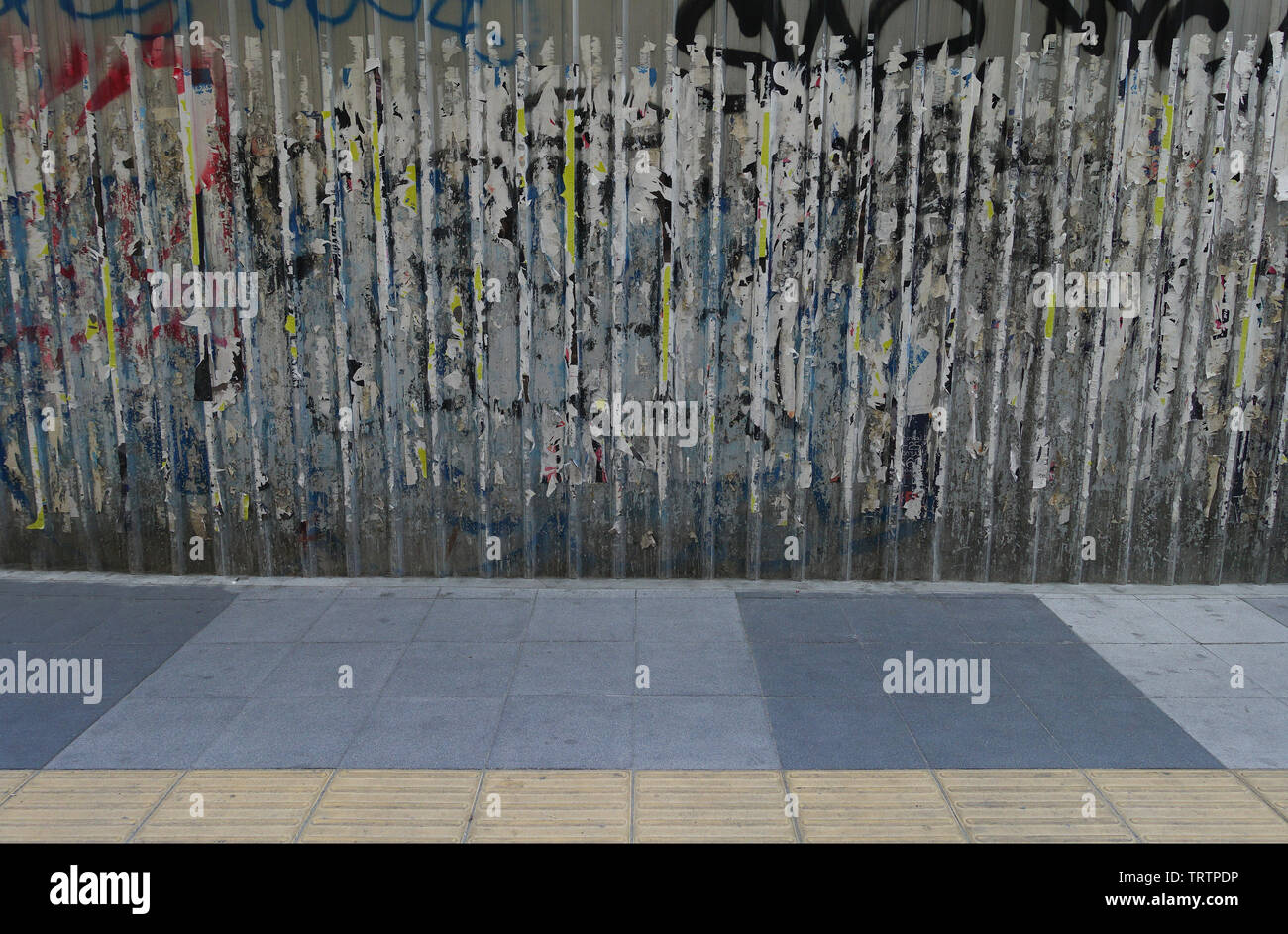 footpath walk and steel wall Stock Photo - Alamy