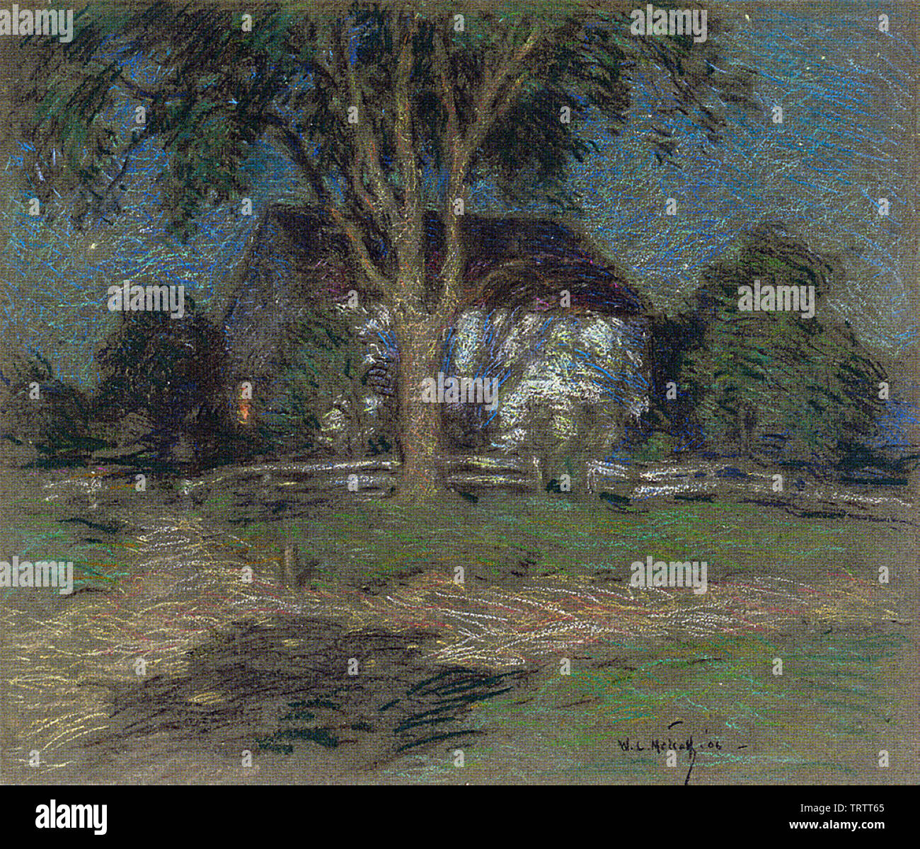 Willard Metcalf - Moonlight 1906 Stock Photo - Alamy