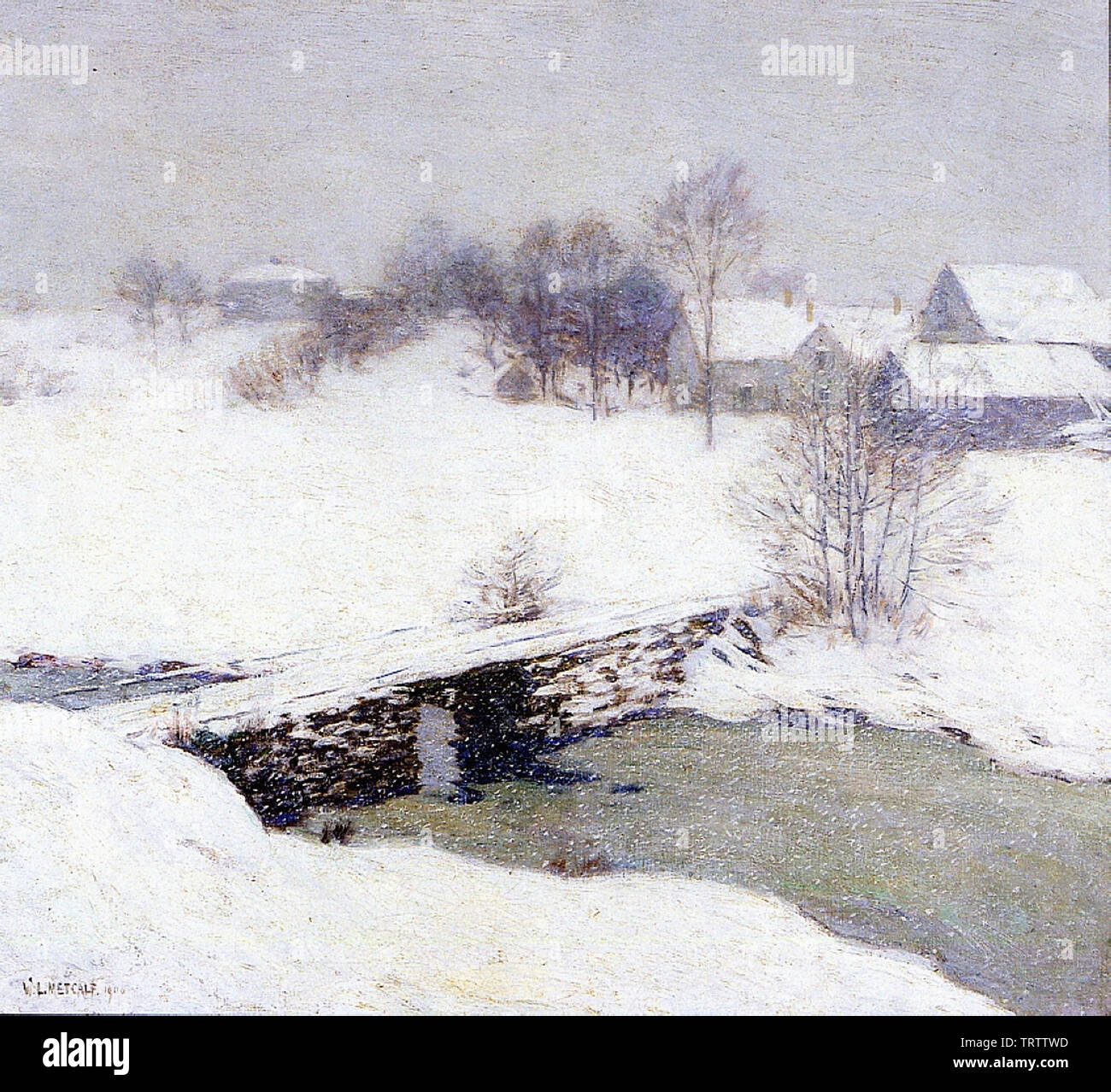 Willard Metcalf - White Mantle 1906 Stock Photo - Alamy