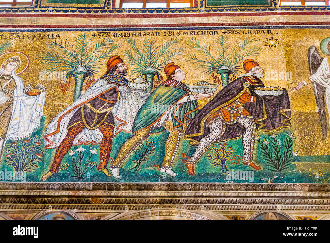 Ravenna mosaic kings hi-res stock photography and images - Alamy, image size:1300x955