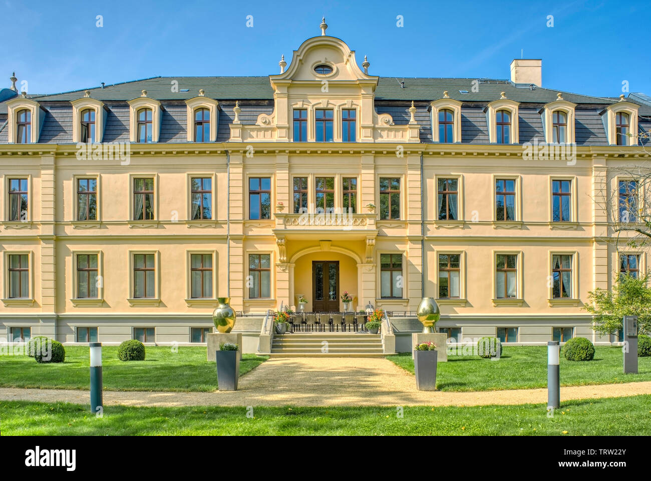 Schloß Ribbeck, Ribbeck Castle, Ribbeck district, Nauen, Havelland, Brandenburg, Germany, Europe Stock Photo